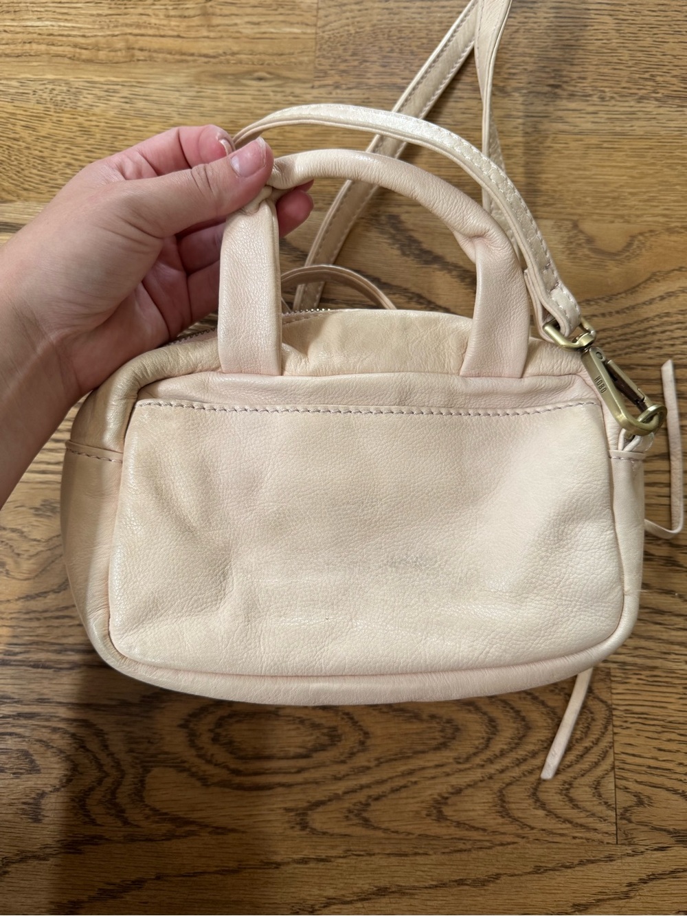 HOBO Woven Leather Crossbody Bag in Light Pink - Picture 3 of 4